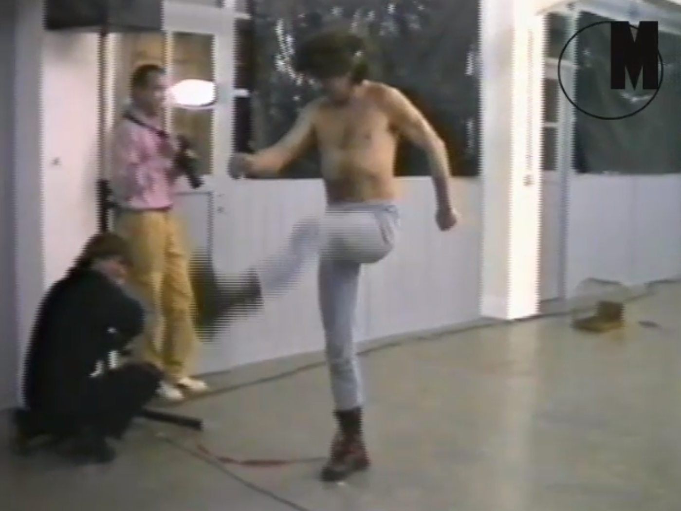 Zbigniew Warpechowski, 'Marsz' [March], stillframe from a video registration of a performance, Stuttgart 1984, courtesy of Artists' Archives of The Museum of Modern Art in Warsaw
